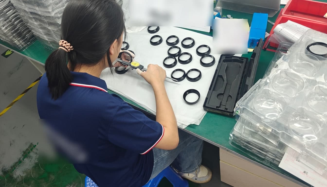 Dimensional inspection of parts with digital calipers and gauges