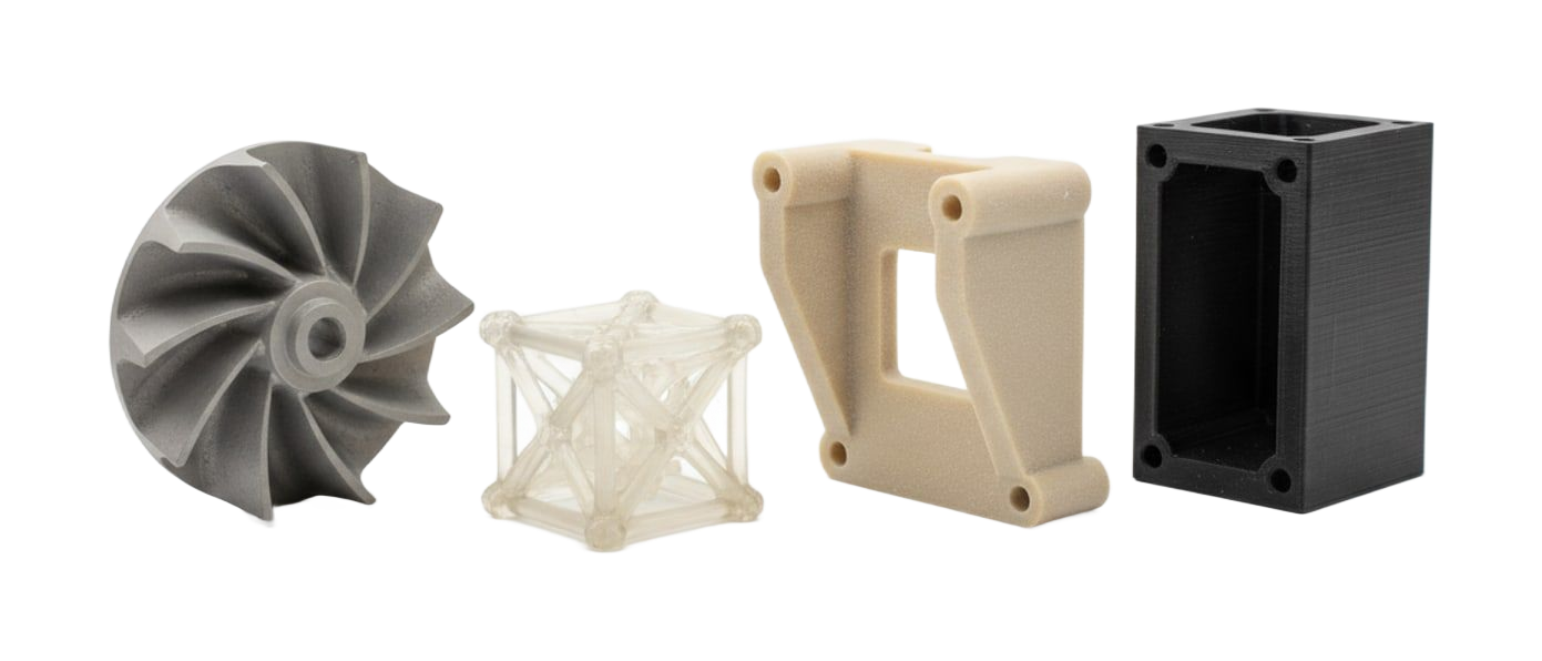 Family of 3D-printed parts across additive technologies