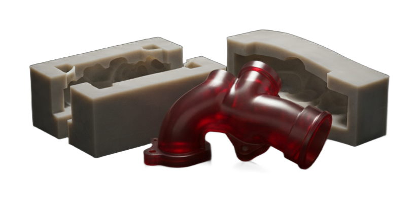 Vacuum casting process producing production-quality plastic components