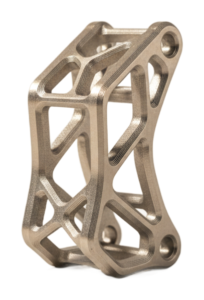 DMLS metal topology-optimized bracket