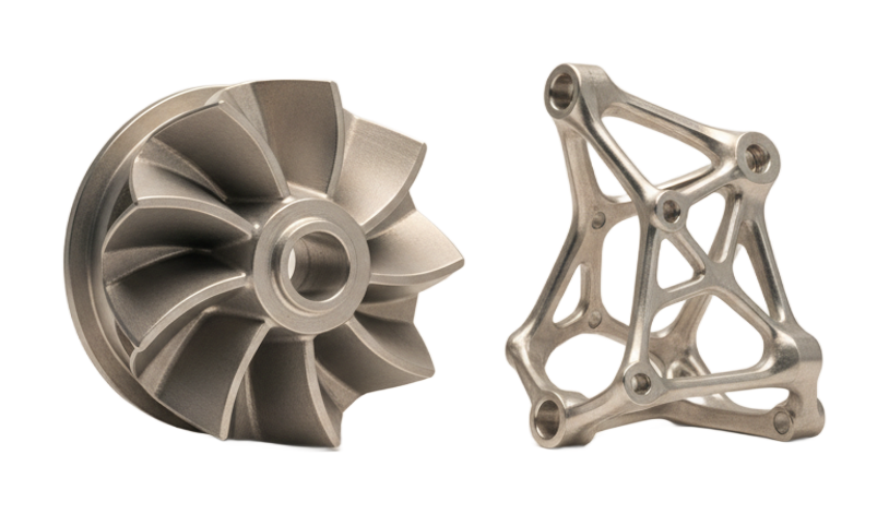 DMLS and SLM metal example parts