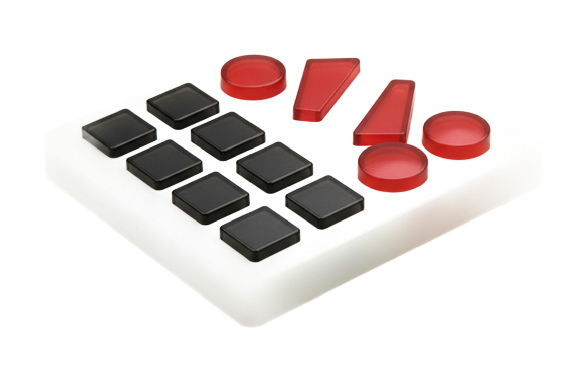 Two-shot multi-color molded example part