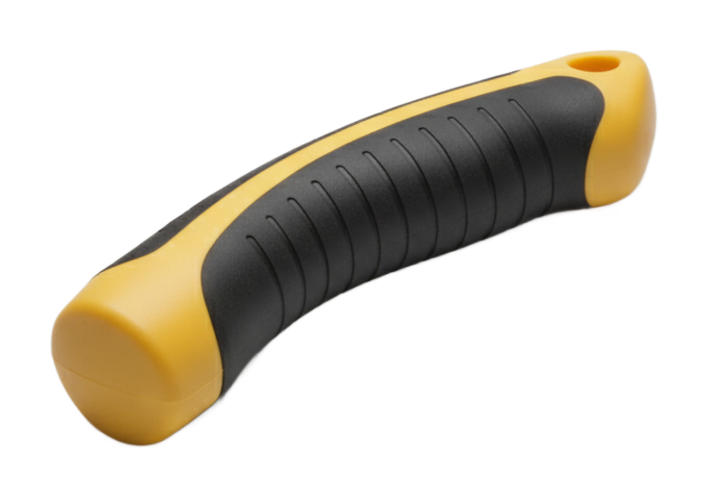 Overmolded tool handle with a soft-touch grip