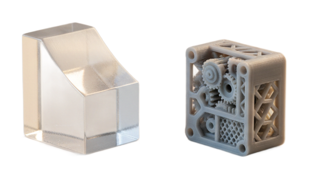 SLA stereolithography resin example parts