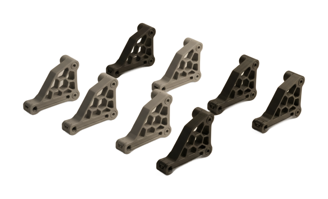 SLS and MJF nylon example parts