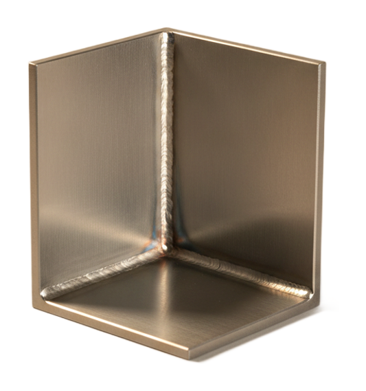 Welded sheet-metal bracket with a fillet weld