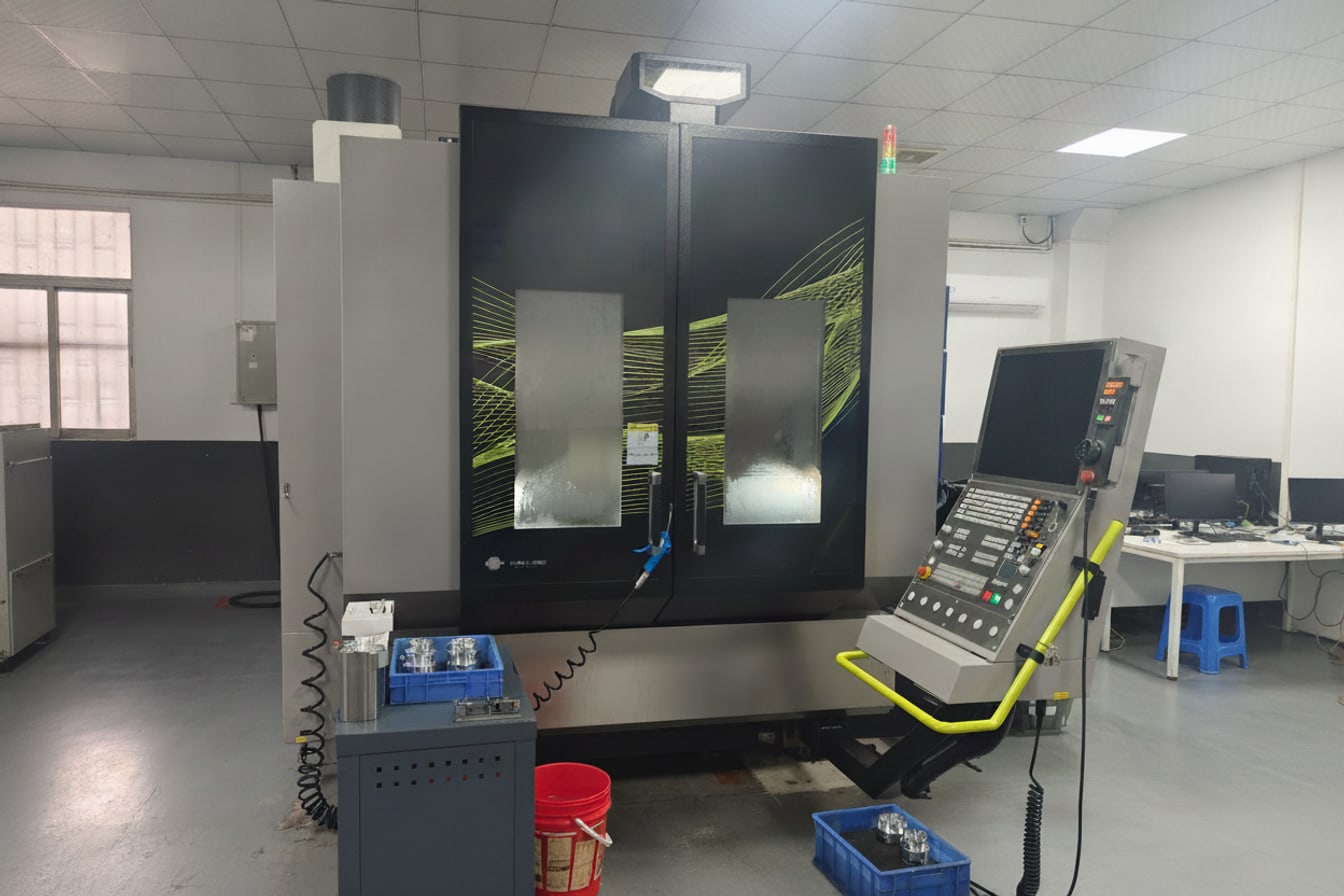 5-axis CNC machining center on the production floor