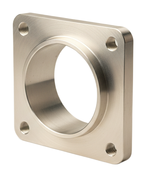Machined aluminum automotive intake manifold flange