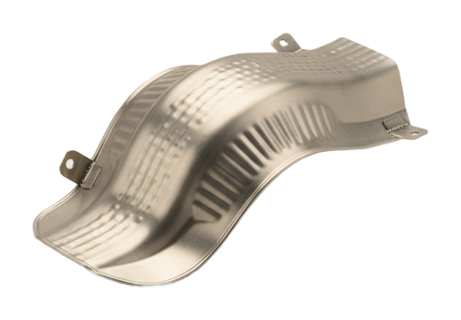 Formed stainless-steel automotive exhaust heat shield