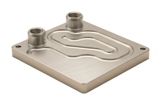 Machined aluminum liquid-cooling cold plate