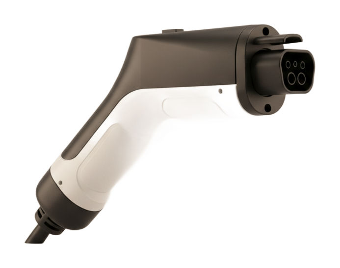 Molded EV charging connector housing