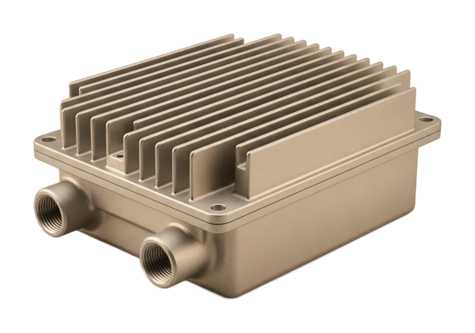 Die-cast aluminum solar inverter housing