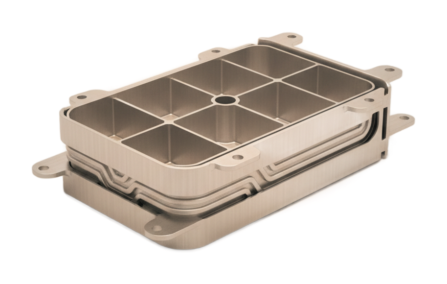 Folded aluminum battery module tray