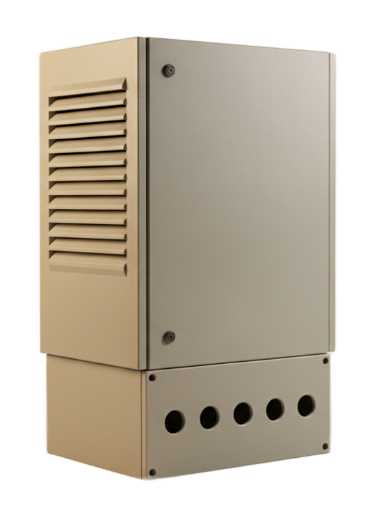 Folded steel motor-drive enclosure