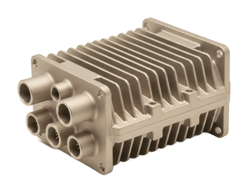 Die-cast aluminum remote radio unit housing