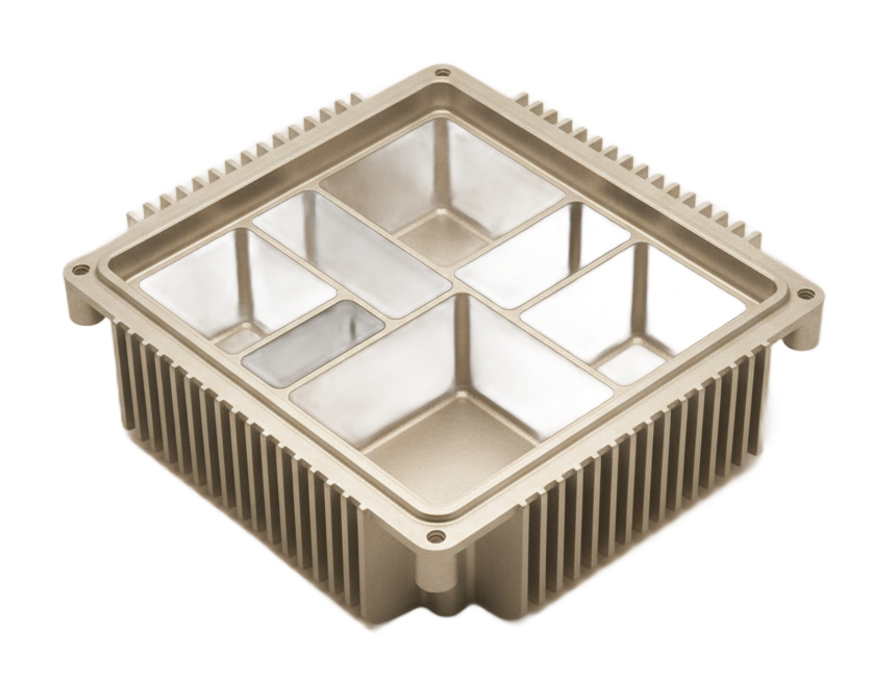 Die-cast aluminum RF shielded enclosure